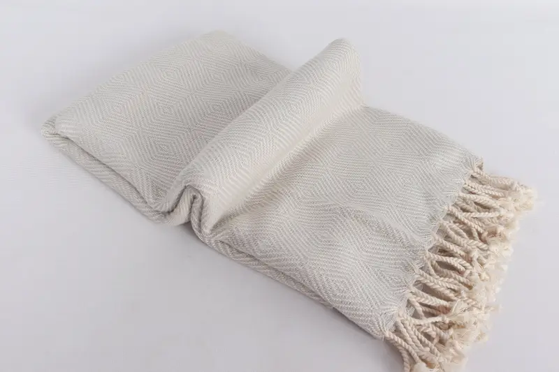 Handwoven Turkish bath towel, Organic towel, Sand-resistant towel, 74x40 Cotton Diamond Towel, Personalized Beach Towel, Wedding Day Gift For Bride - 6