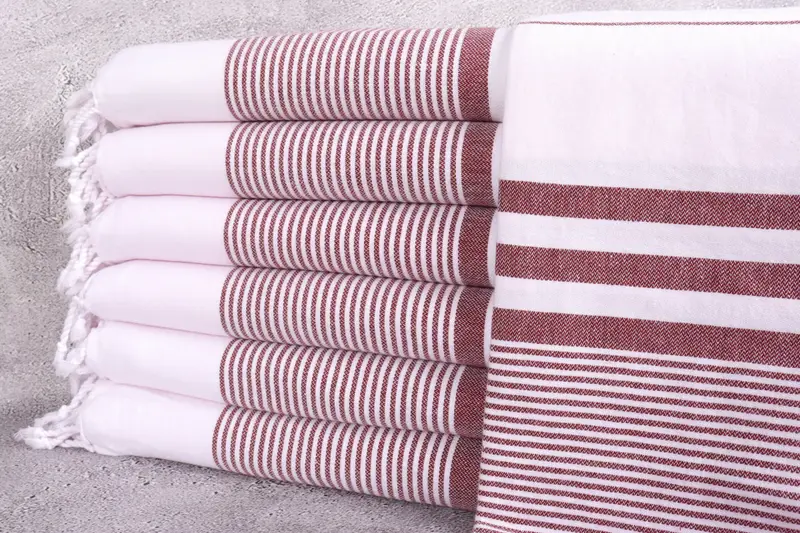 Gift Boxes Towel, Customized Turkish Towel, 70x40 Cotton Striped Towel, Embroidered Towel, Best Beach Towel, Bachelorette Party Decorations - 1