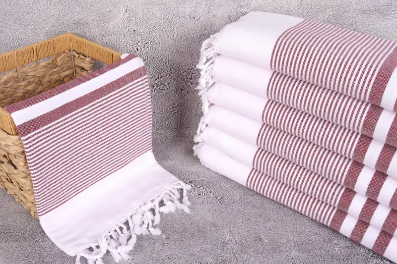 Gift Boxes Towel, Customized Turkish Towel, 70x40 Cotton Striped Towel, Embroidered Towel, Best Beach Towel, Bachelorette Party Decorations - 3