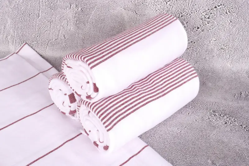 Gift Boxes Towel, Customized Turkish Towel, 70x40 Cotton Striped Towel, Embroidered Towel, Best Beach Towel, Bachelorette Party Decorations - 7
