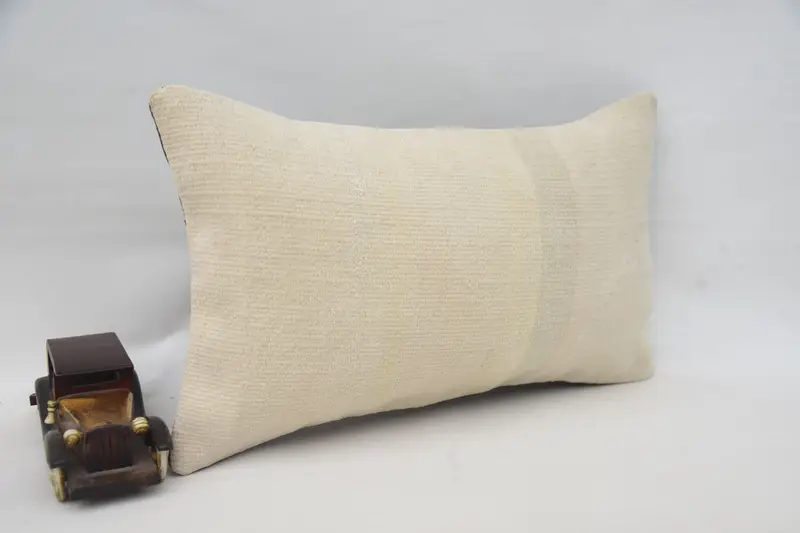 Cushion Case, 12x20 Beige Cushion, Crochet Pattern Pillow Sham, Gift Pillow, Pet Pillow Sham, Natural Cushion, Antique Pillows, Pillow for Sofa - 2