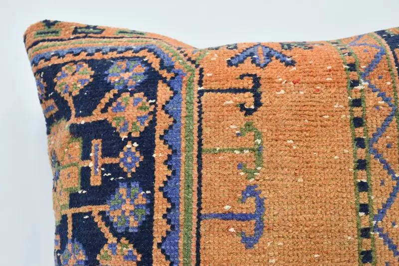 Tapestry Cushion, Turkish Kilim Pillow, Cushion Cover, Home Decor Pillow, Pattern Throw Pillow Sham, 28x28 Blue Pillow Sham, Kilim Pillow Cover - 2