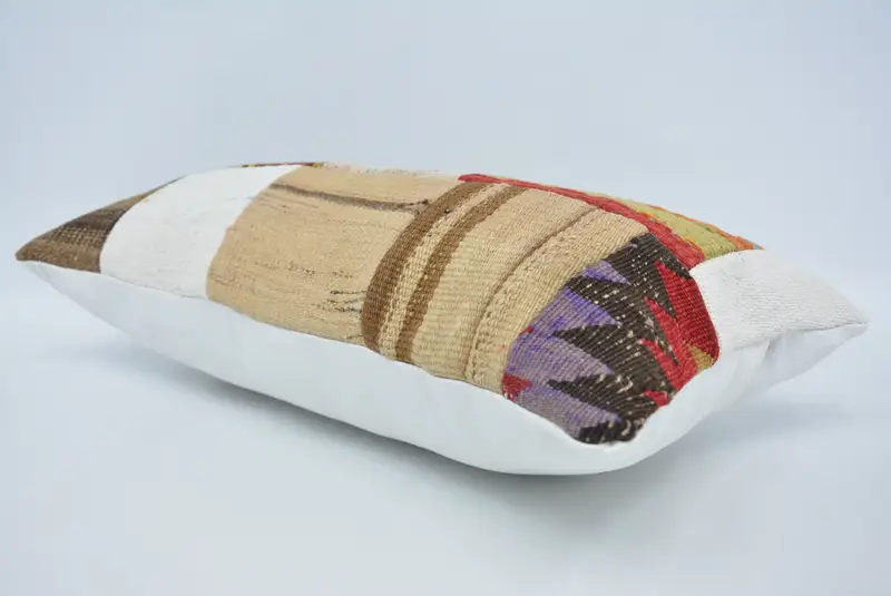 12x24 Beige Cushion Cover, Gift Pillow, Kilim Cushion Sham, Neutral Throw Pillow Sham, Bolster Throw Cushion Case, Home Decor Pillow, Cushion - 6