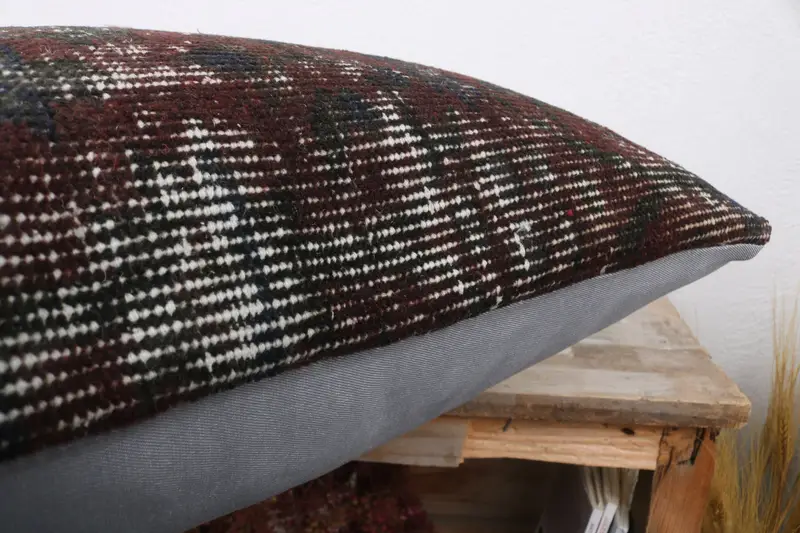 20x20 Brown Pillow Cover, Gift Pillow, Seat Pillow, Traditional Cushion Cover, Antique Pillows, Cushion Cover, Turkish Kilim Pillow - 6