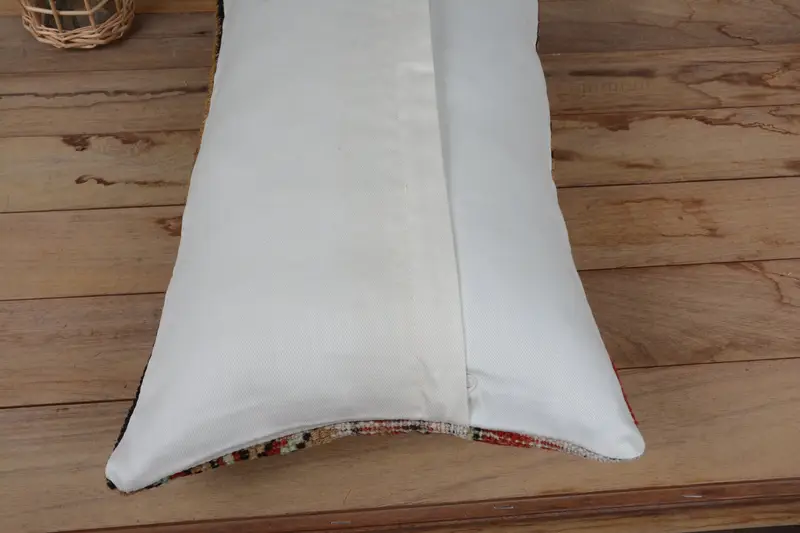 家の装飾枕、エスニック枕カバー、投げキリム枕、瞑想枕カバー、クッション、12x20の赤い枕カバー、民族キリムラグ枕 - 6