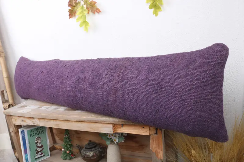 12x48 Purple Pillow, Home Decor Pillow, Cushion Cover, Boho Pillow Sham Cover, Tapestry Cushion Cover, Antique Pillows, Christmas Pillow Sham - 4