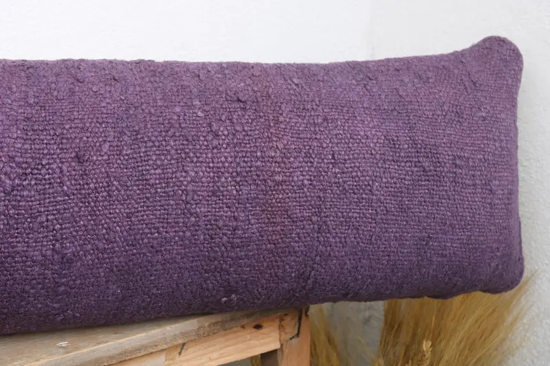 12x48 Purple Pillow, Home Decor Pillow, Cushion Cover, Boho Pillow Sham Cover, Tapestry Cushion Cover, Antique Pillows, Christmas Pillow Sham - 5