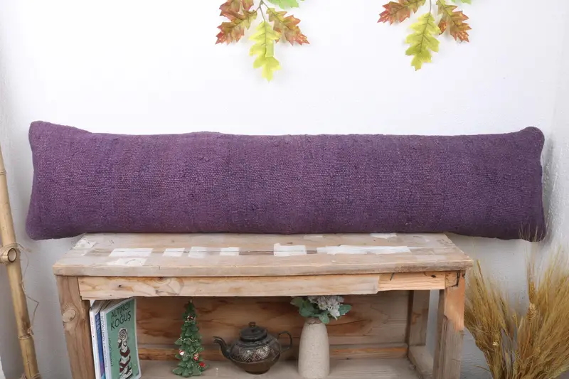 12x48 Purple Pillow, Home Decor Pillow, Cushion Cover, Boho Pillow Sham Cover, Tapestry Cushion Cover, Antique Pillows, Christmas Pillow Sham - 2