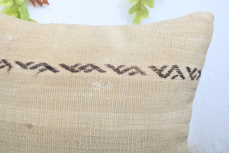 Outdoor Pillow Cover, Cushion Case, 16x16 Beige Pillow Case, Pillow for Couch, Retro Throw Cushion Cover, Turkish Kilim Pillow, Boho Pillow - 5