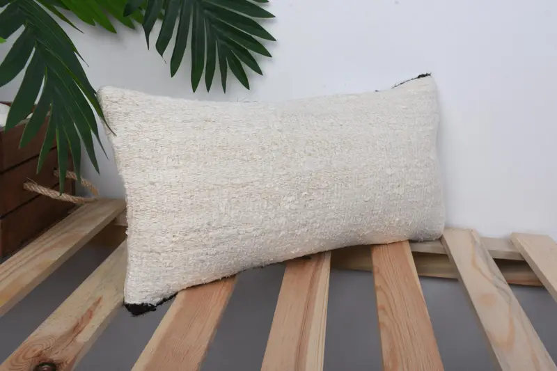 8x16 White Pillow Cover, Pillow, Pillow for Sofa, Throw Kilim Pillow, Sustainable Cushion, Vintage Pillow, Bed Cushion Case - 4