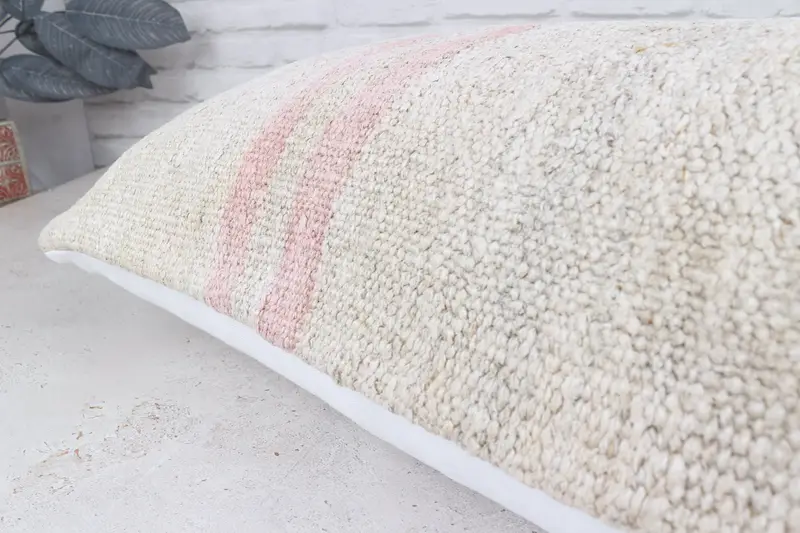 Retro Pillow, 16x48 White Cushion Case, Pillow for Couch, Boho Pillow Sham Cover, Kilim Pillow Cover, Toss Cushion, Pillow Case - 8
