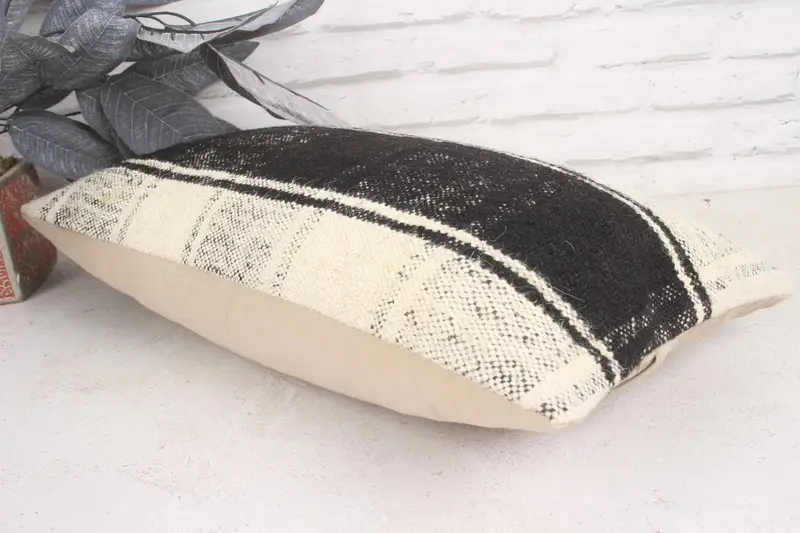 Kilim Pillow, Personalized Gift Pillow Cushion Case, 12x20 White Cushion, Kilim Pillow Cover, Authentic Cushion Case, Boho Pillow, Cushion Case - 6