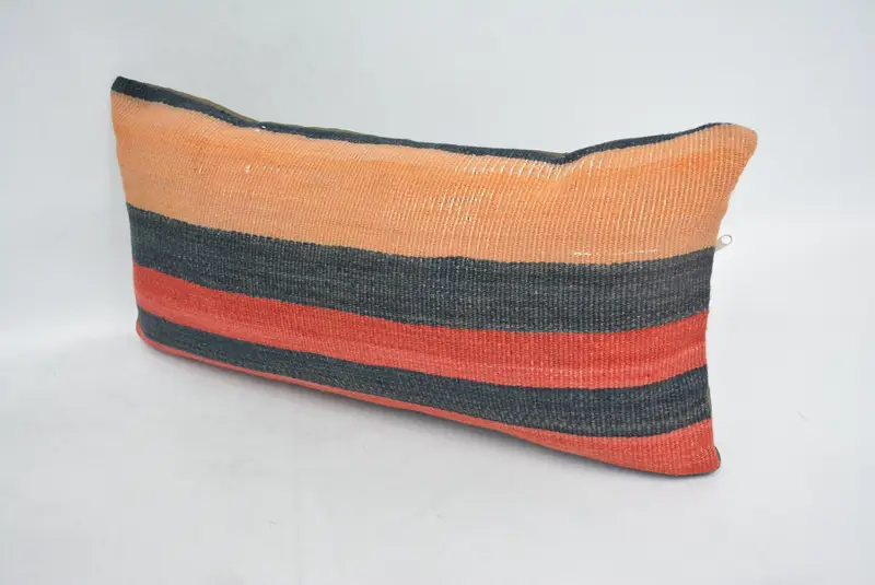 Pillow Cover, Kilim Pillow Cover, 12x24 Beige Cushion Case, Gift Pillow, Antique Pillows, Lounge Throw Cushion Cover, Ethnic Pillow - 4