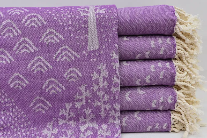 Bridesmaid Gift, 68x40 Cotton Mountain Design Towel, Engagement Gift, Bath towel, Bridal Shower Favors, Luxury Turkish peshtemal beach towel - 2
