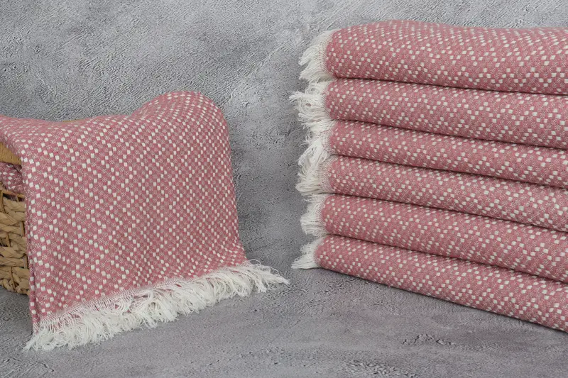 Custom Wedding Gifts, Personalized Gifts, Turkish Blanket, 76x68 Cotton Herringbone Towel, Turkish Cotton Blanket, Best Friend Gift Ideas - 3
