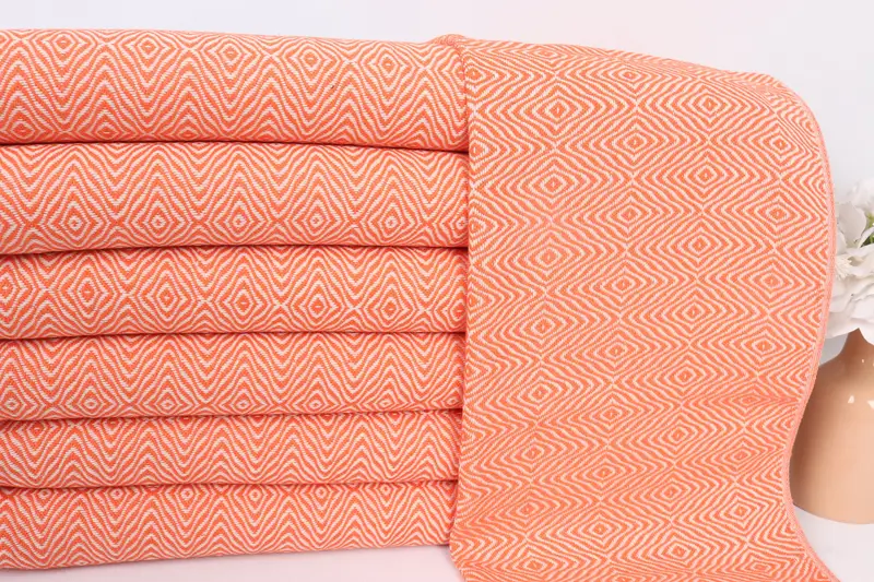 Organic Towel, Bridal Party Gifts, Monogram Kitchen Towel, Monogrammed Hand Towel, 36x18 Cotton Zigzag Diamond Towel, Turkish Towel Hand Towel - 2