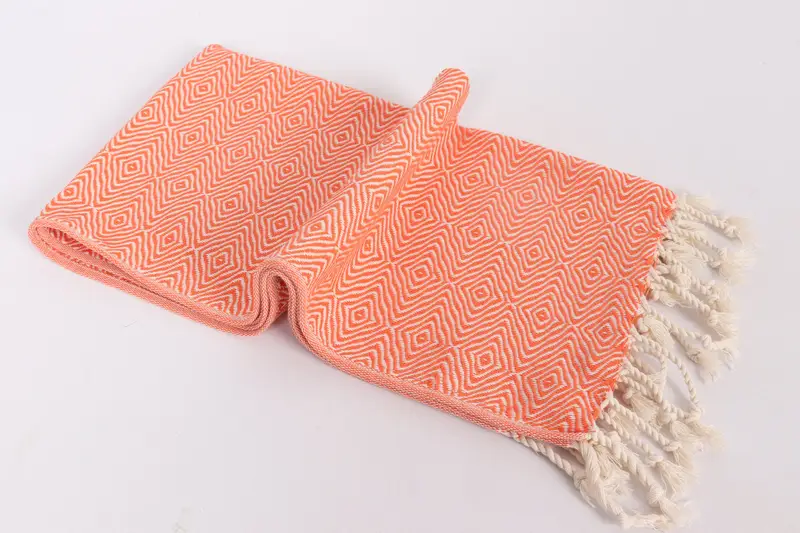 Organic Towel, Bridal Party Gifts, Monogram Kitchen Towel, Monogrammed Hand Towel, 36x18 Cotton Zigzag Diamond Towel, Turkish Towel Hand Towel - 6