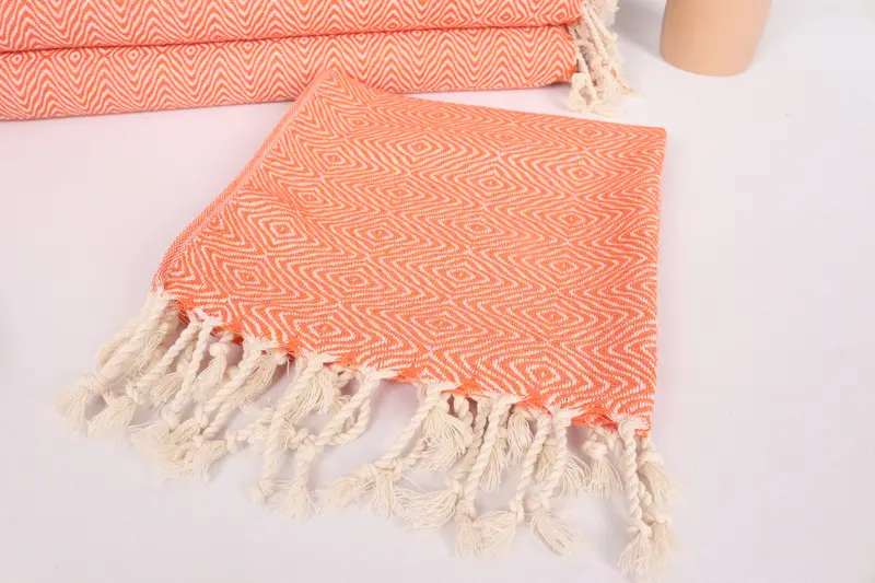 Organic Towel, Bridal Party Gifts, Monogram Kitchen Towel, Monogrammed Hand Towel, 36x18 Cotton Zigzag Diamond Towel, Turkish Towel Hand Towel - 5