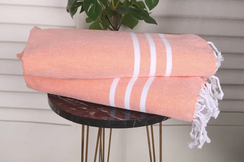 Personalized Kitchen Towel, Small Bath Towels, Beach Wedding Favor, Valentines Day Gift For Him, Custom Hand Towel, 40x24 Cotton Striped Towel - 3