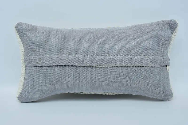 Cushion Case, Throw Kilim Pillow, 8x16 Beige Cushion, Kilim Cushion Sham, Antique Pillows, Bolster Cushion Case, Wholesale Pillow Cover - 6