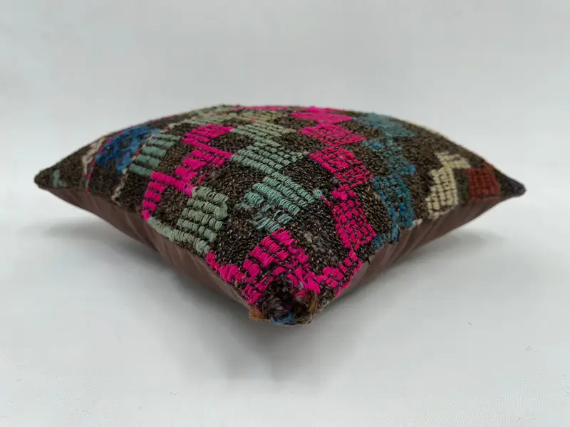 Gift Pillow, Home Decor Pillow, Cushion, 16x16 Brown Cushion Cover, Traditional Cushion, Retro Pillow Sham, Vintage Kilim Pillow - 6