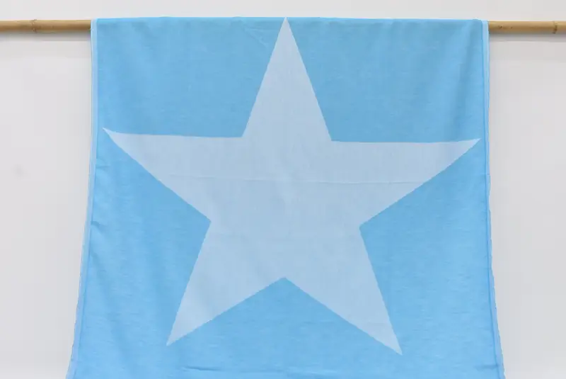 Spooky Bachelorette Party Favors Turquoise Star Design Towel, 70x40 Inches