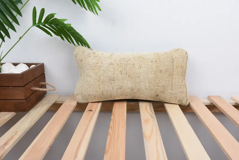 8x16 Beige Pillow Case, Home Decor Pillow, Pillow for Couch, Ethnical Kilim Rug Pillow, Pillow Sham, Vintage Kilim Pillow Pillow Cover - 1