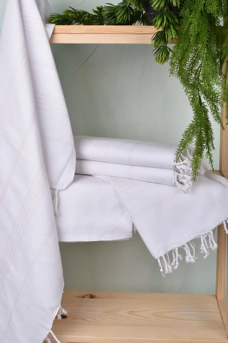 Luxury towel, Custom Wedding Gift, 70x40 Cotton Striped Towel, Monogrammed Beach Towel, House Warming Gift, Thin and lightweight Turkish peshtemal - 6