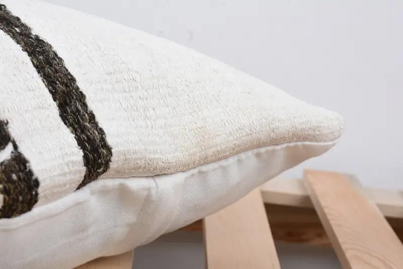 Boho Pillow Sham Cover, Boho Pillow, 14x14 White Pillow, Bolster Pillow Cover, Outdoor Bolster Pillow Sham, Chair Pillow, Cushion Case, Kilim Pillow - 7