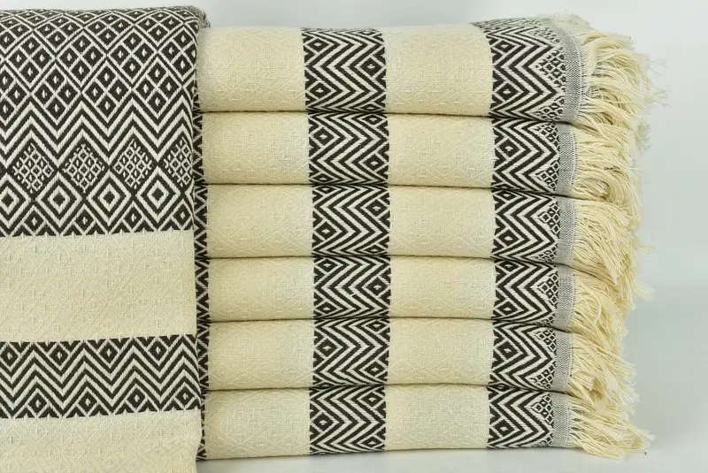 Travel Towel, Personalized Gift, Personalized Towel, 70x40 Cotton Diamond Towel, Welcome Wedding Gift, Girl Trip Party Favor, Luxury towel - 1