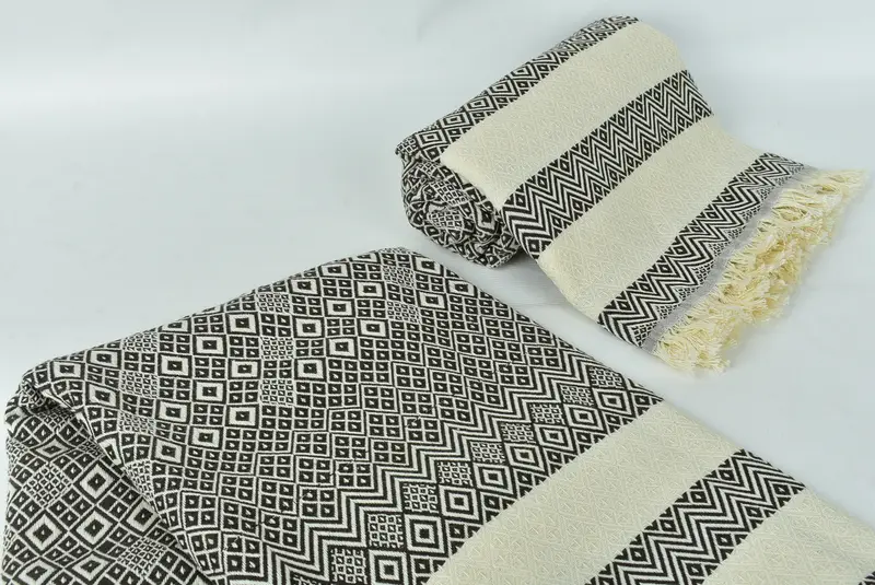 Travel Towel, Personalized Gift, Personalized Towel, 70x40 Cotton Diamond Towel, Welcome Wedding Gift, Girl Trip Party Favor, Luxury towel - 7