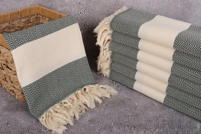 Organic Towel, 70x40 Cotton Herringbone Towel, Turkish beach towel, Xmas Gifts, Cotton towel, Arizona Bachelorette Party Favors, Turkish Towel Beach - 3