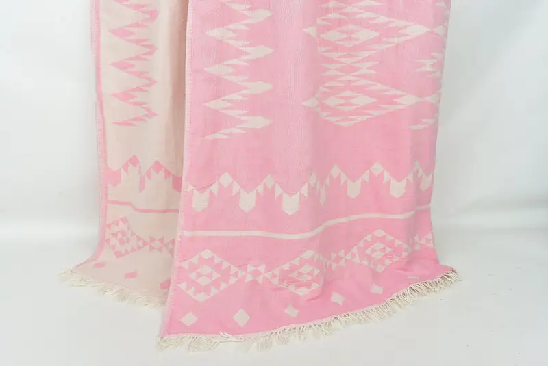 Custom Blanket, Xmas Gifts, Custom Shower Curtain, Bedspread, Wedding Hand Made Gift, Turkish Blanket, 70x60 Cotton Geometric Towel, Organic Throw - 8