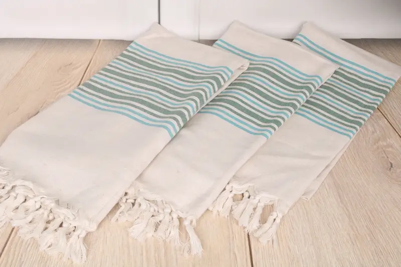 Lightweight Turkish towel, House Warming Gift, Personalized Beach Towel, Monogrammed Turkish Towel, Gift For Him, 70x40 Linen Striped Towel - 6