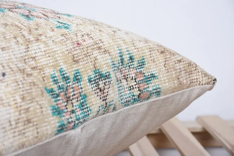 One Of A Kind Cushion Case, Turkish Pillow, 28x28 Beige Pillow Cover, Gift Pillow, Muted Pillow Sham, Cushion Cover, Home Decor Pillow - 7