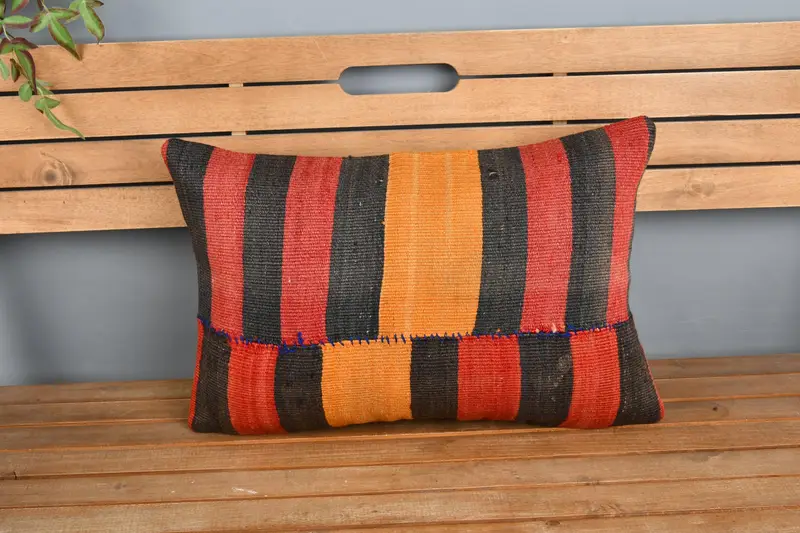 16x24 Red Cushion Cover, Pillow Cover, Turkish Rugs Cushion Cover, Home Decor Pillow, Boho Pillow Sham Cover, Vintage Pillow - 6