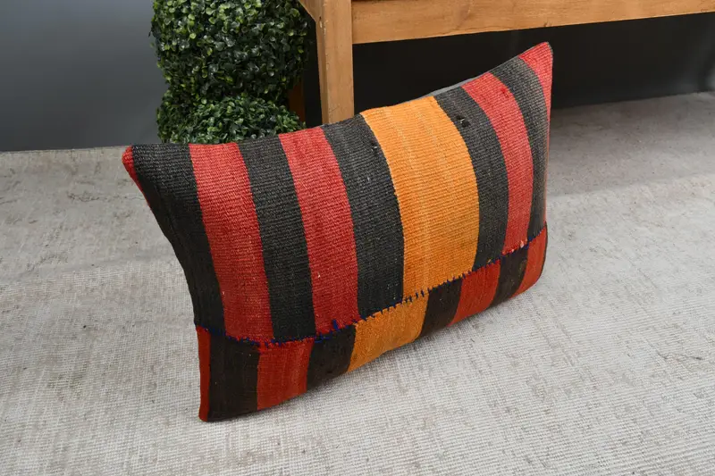 16x24 Red Cushion Cover, Pillow Cover, Turkish Rugs Cushion Cover, Home Decor Pillow, Boho Pillow Sham Cover, Vintage Pillow - 7