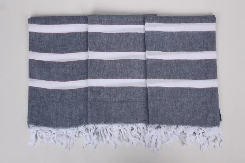 Bridesmaid Towel, Handwoven organic Turkish towel for spa, 70x40 Cotton Striped Towel, Lightweight towel, Home Gift, Absorbent towel, Bath towel - 7