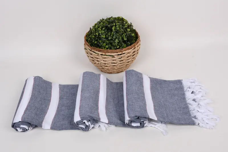 Bridesmaid Towel, Handwoven organic Turkish towel for spa, 70x40 Cotton Striped Towel, Lightweight towel, Home Gift, Absorbent towel, Bath towel - 8