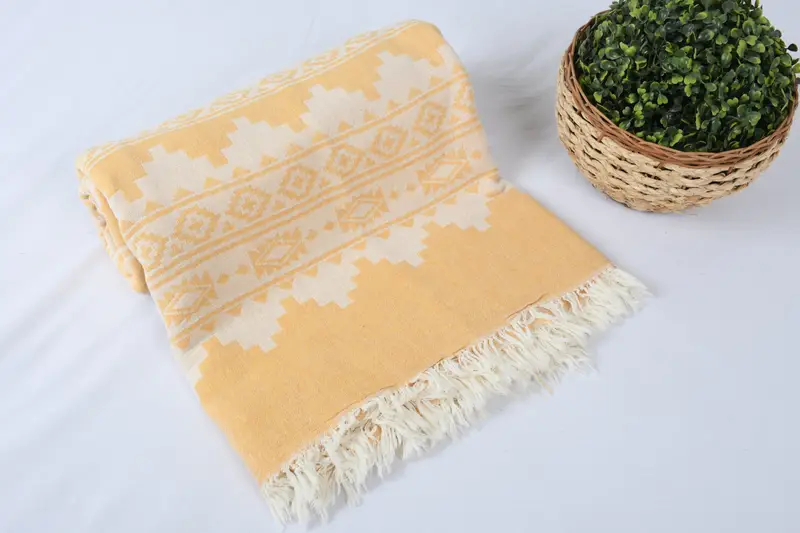 Personalized Gifts, Christmas Tablecloth, Gift For Wedding Day, 92x80 Cotton Kilim Towel, Boho Throw Blankets, Personalized Gift, Woven Blanket - 4