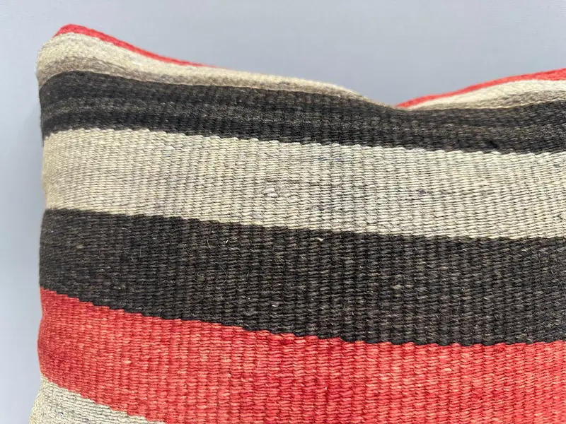 Handwoven Pillow Cover Pillow Cover, Gift Pillow, Kilim Pillow Cover, Cushion Case, Boho Pillow Sham Cover, 18x18 Red Pillow Cover - 5