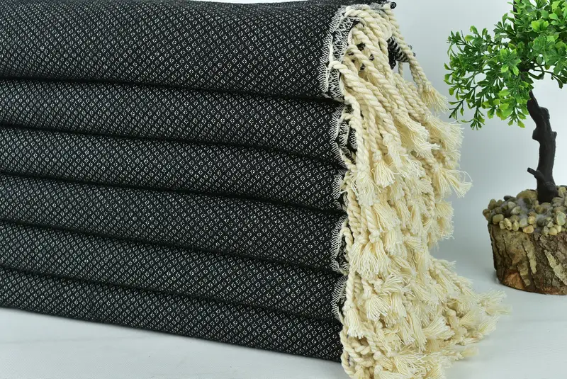 Luxury Turkish beach towel for summer vacation, Wedding Gift For Bride, Travel towel, 64x38 Cotton Geometric Towel, Organic towel, Thin towel - 3