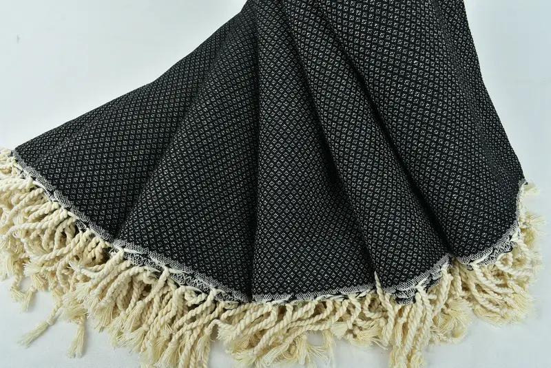 Luxury Turkish beach towel for summer vacation, Wedding Gift For Bride, Travel towel, 64x38 Cotton Geometric Towel, Organic towel, Thin towel - 4