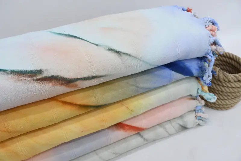 Bridal Shower Gift, 96x80 Cotton Striped Tie Dye Towel, Custom Wedding Gift From Bridesmaid, Custom Wedding Gifts, Gift For Her, Custom Blanket - 3
