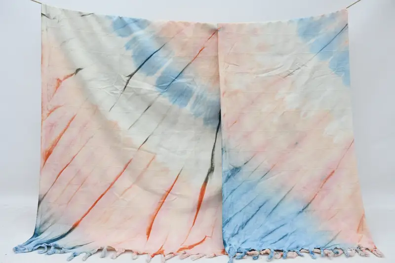 Bridal Shower Gift, 96x80 Cotton Striped Tie Dye Towel, Custom Wedding Gift From Bridesmaid, Custom Wedding Gifts, Gift For Her, Custom Blanket - 1