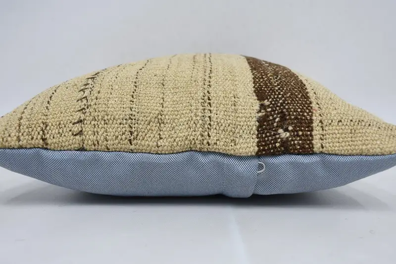 Boho Pillow Sham Cover, Pillow Case, Wool Kilim Pillow Pillow Case, Boho Pillow, 14x14 Beige Cushion Case, Vintage Kilim Pillow - 5