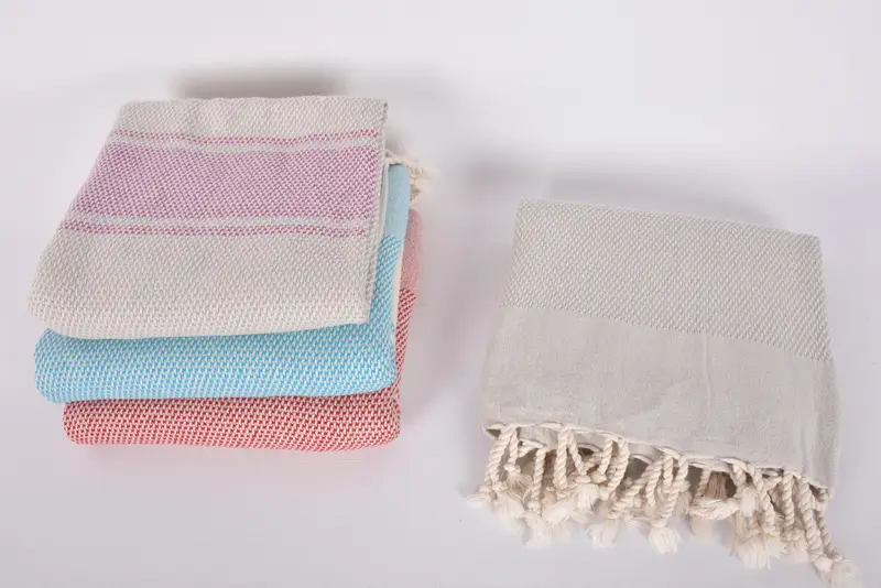 Organic towel, Gift For Wedding Day, Summer Towel, Best Beach Towel, Summer Gift, 70x40 Cotton Striped Towel, Employee Gifts, Girls Weekend Favors - 8