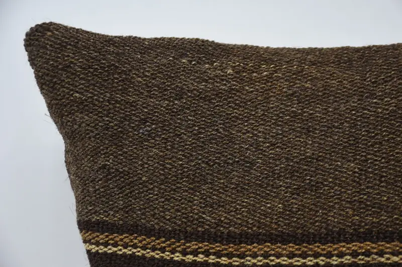 Cozy Throw Pillow Sham, 20x28 Brown Pillow, Pillow Sham, Turkish Kilim Pillow, Pillow for Couch, Antique Pillows, Office Chair Cushion Case - 2