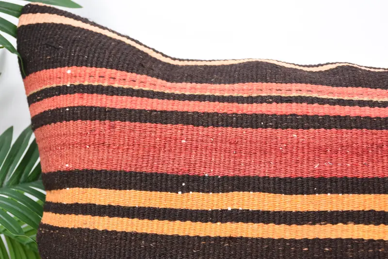 20x28 Brown Pillow Sham, Boho Pillow Sham Cover, Interior Designer Pillow, Decorative Pillow Sham, Cushion Case, Ethnical Kilim Rug Pillow - 2