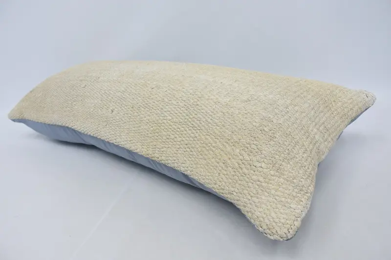 Pillow for Sofa, Turkish Pillow, Throw Kilim Pillow, Office Chair Cushion Case, 16x36 White Cushion Case, Cushion Cover, Couch Pillow - 5